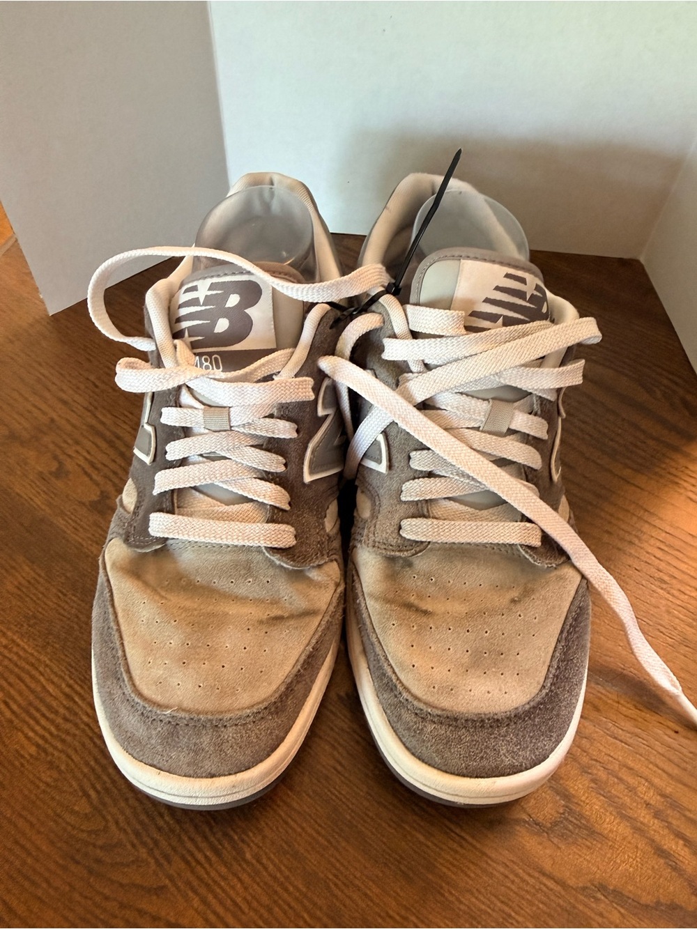 New Balance  Grey Suede & Light Grey Lace-Up Sneakers. Women size 10. Men 8.5 - Picture 4 of 7